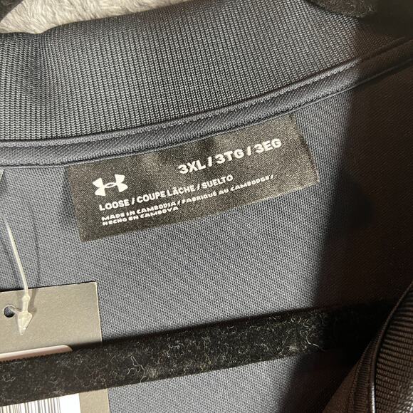 Under Armour Tac Performance Polo 2.0 Mens 3XL Dark Navy Blue Work No Logos New - Picture 3 of 9